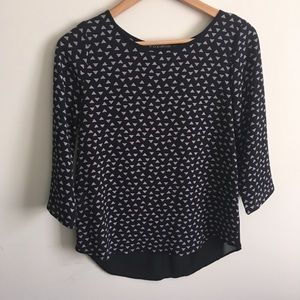 Papermoon for Stitch Fix | Black Patterned Top SP